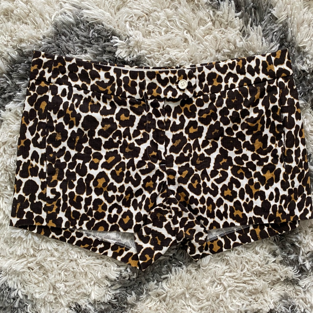EUC JCrew Leopard Print Shorts Size 4
